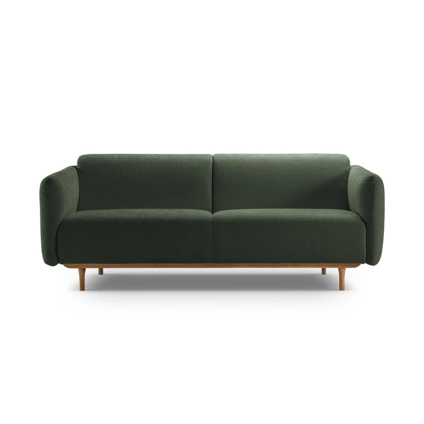 Noomi 2-Sitzer Sofa aus Samt oder Strukturstoff, 162x94 cm – Bild 1