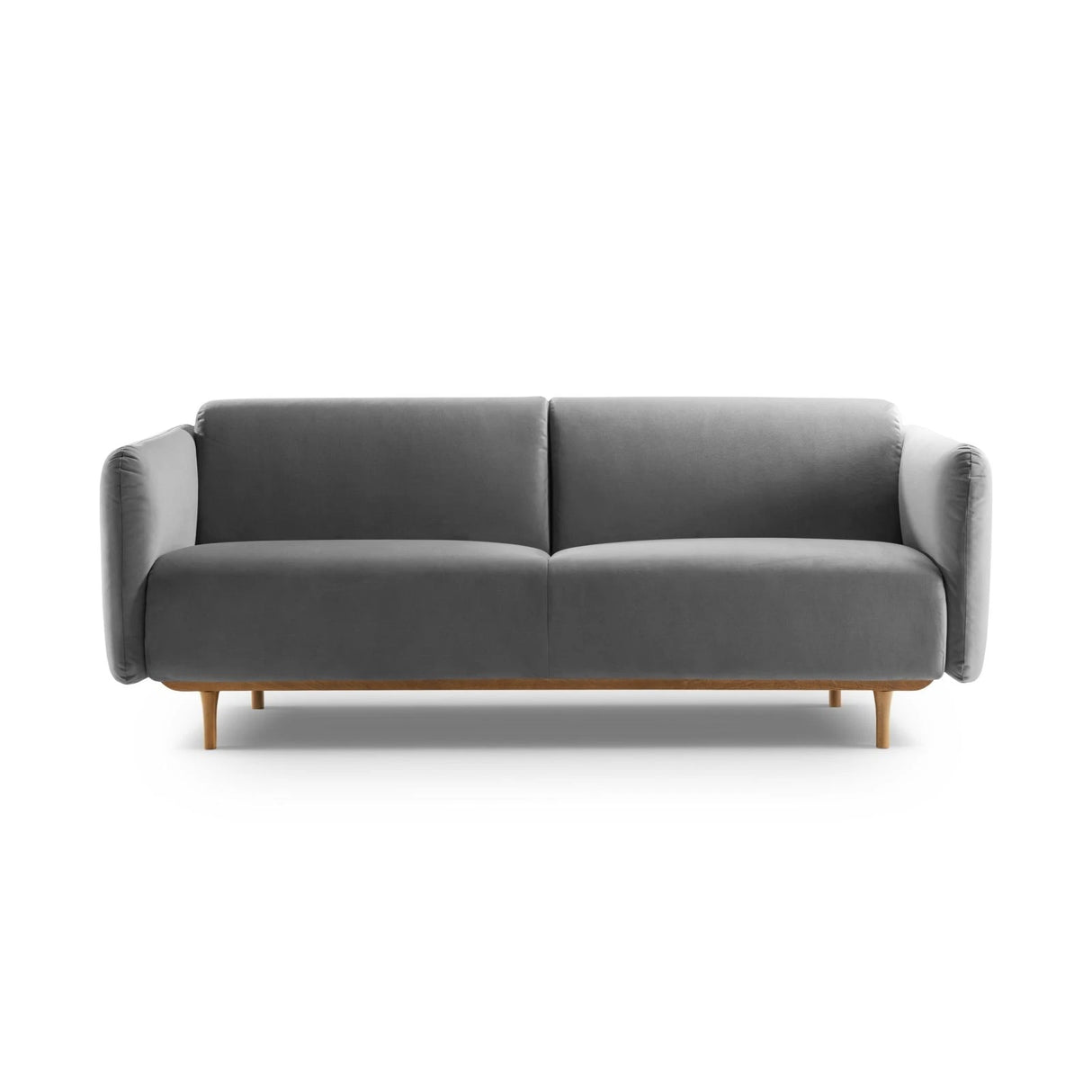 Noomi 2-Sitzer Sofa aus Samt (PariSte) in Grau, 162x94 cm – Bild 1