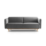 Noomi 2-Sitzer Sofa aus Samt (PariSte) in Grau, 162x94 cm – Bild 1