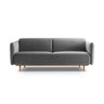 Noomi 2-Sitzer Sofa aus Samt (PariSte) in Grau, 162x94 cm – Bild 1