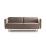 Noomi 3-Sitzer Sofa aus Samt (PariKha) in Concrete, 196x94 cm – Bild 1