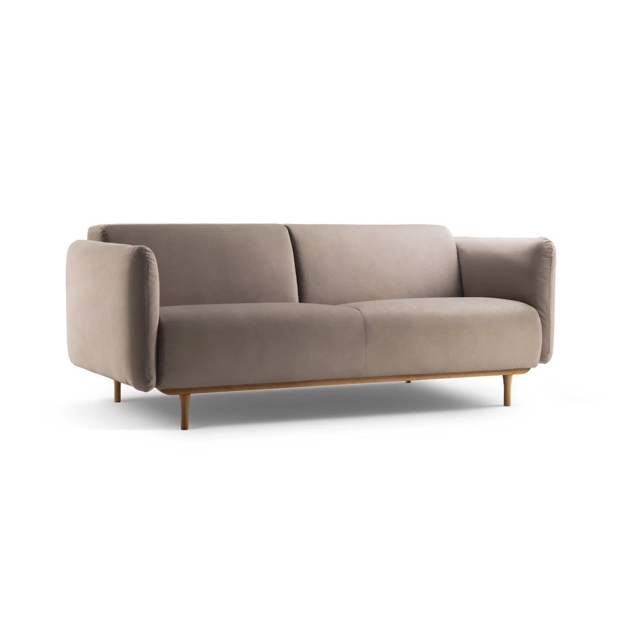 Noomi 3-Sitzer Sofa aus Samt (PariKha) in Concrete, 196x94 cm – Bild 3