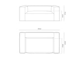 Nuria 2-Sitzer Sofa mit Bezug aus Strukturierter Stoff (Lib9) in Ziegel, 170x110 cm – Bild 5