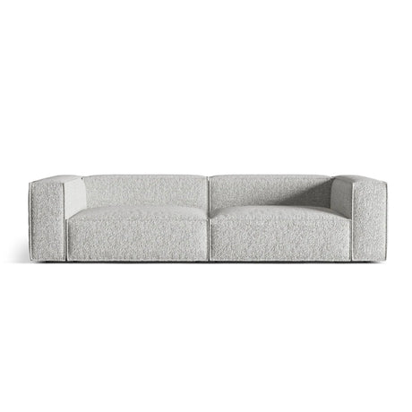 Nuria 5-Sitzer Sofa mit Bezug aus Boucle (MonSil) in Silber, 110x290 cm – Bild 1