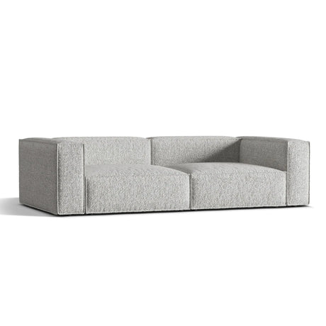 Nuria 5-Sitzer Sofa mit Bezug aus Boucle (MonSil) in Silber, 110x290 cm – Bild 3