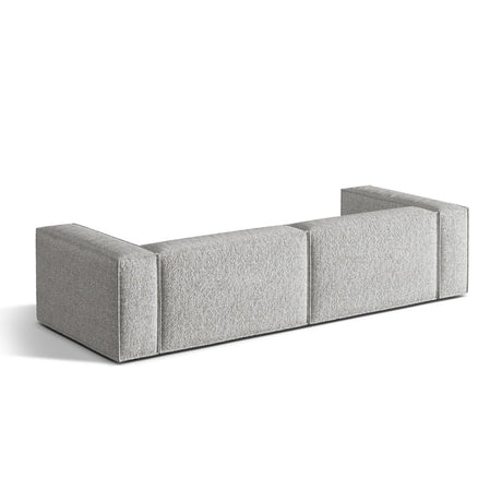 Nuria 5-Sitzer Sofa mit Bezug aus Boucle (MonSil) in Silber, 110x290 cm – Bild 4