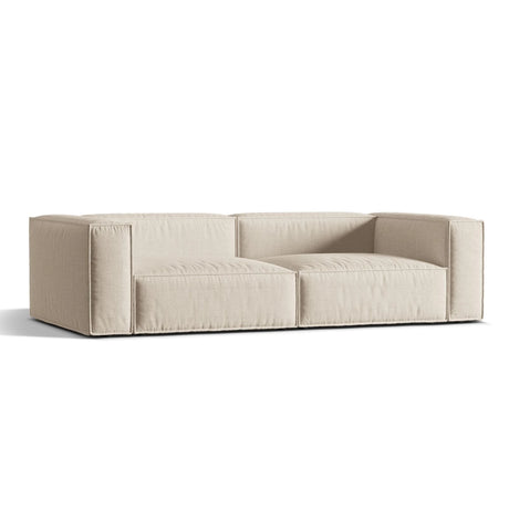 Nuria 5-Sitzer Sofa mit Bezug aus Samt, Boucle oder Strukturstoff, 110x290 cm – Bild 3