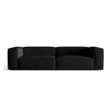 Nuria 5-Sitzer Sofa mit Bezug aus Samt (PariBla) in Schwarz, 110x290 cm – Bild 1