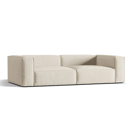 Nuria 5-Sitzer Sofa mit Bezug aus Samt (PariCre) in Beige, 110x290 cm – Bild 3