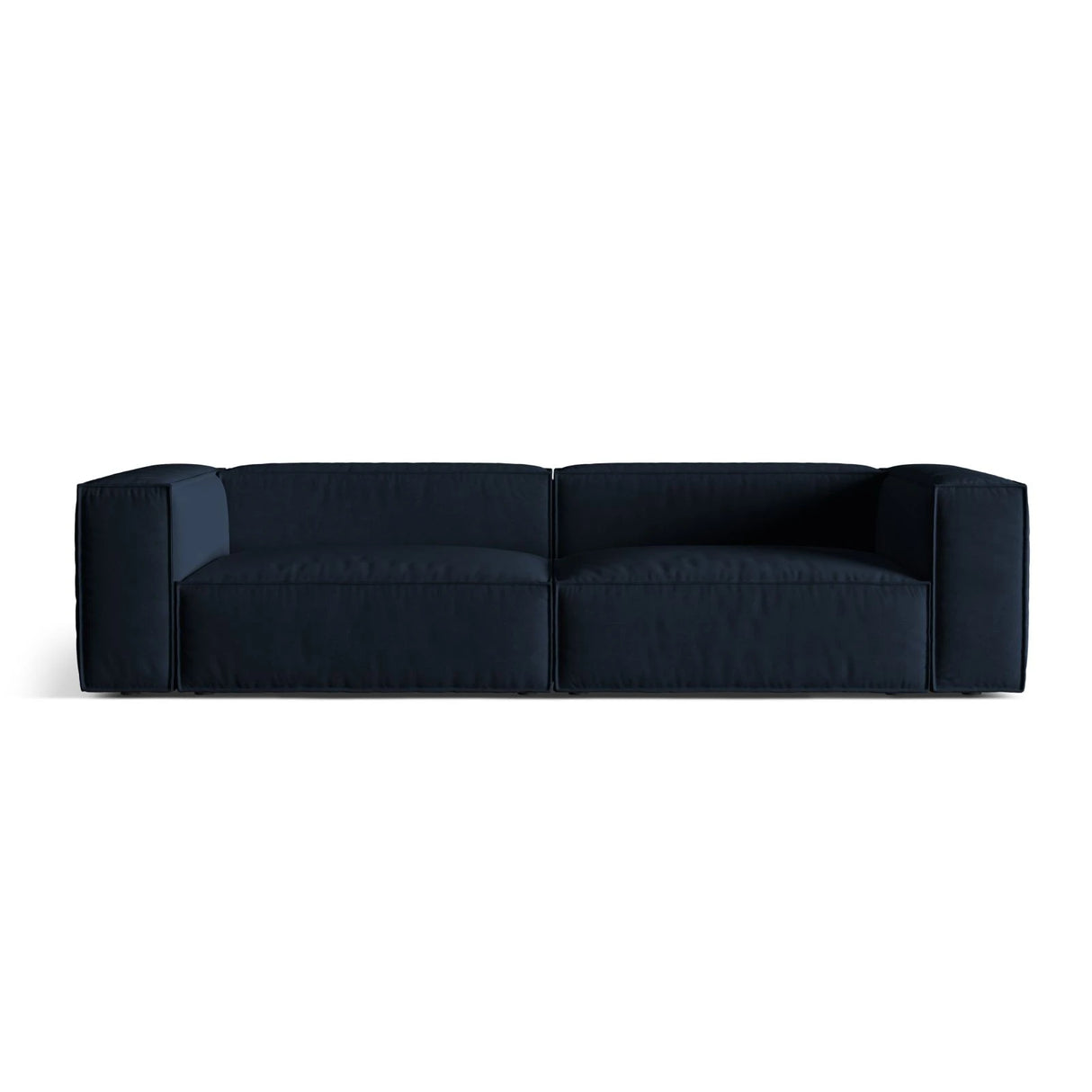 Nuria 5-Sitzer Sofa mit Bezug aus Samt (PariDB) in Dunkelblau, 110x290 cm – Bild 1