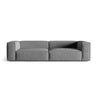 Nuria 5-Sitzer Sofa mit Bezug aus Samt (PariSte) in Grau, 110x290 cm – Bild 1