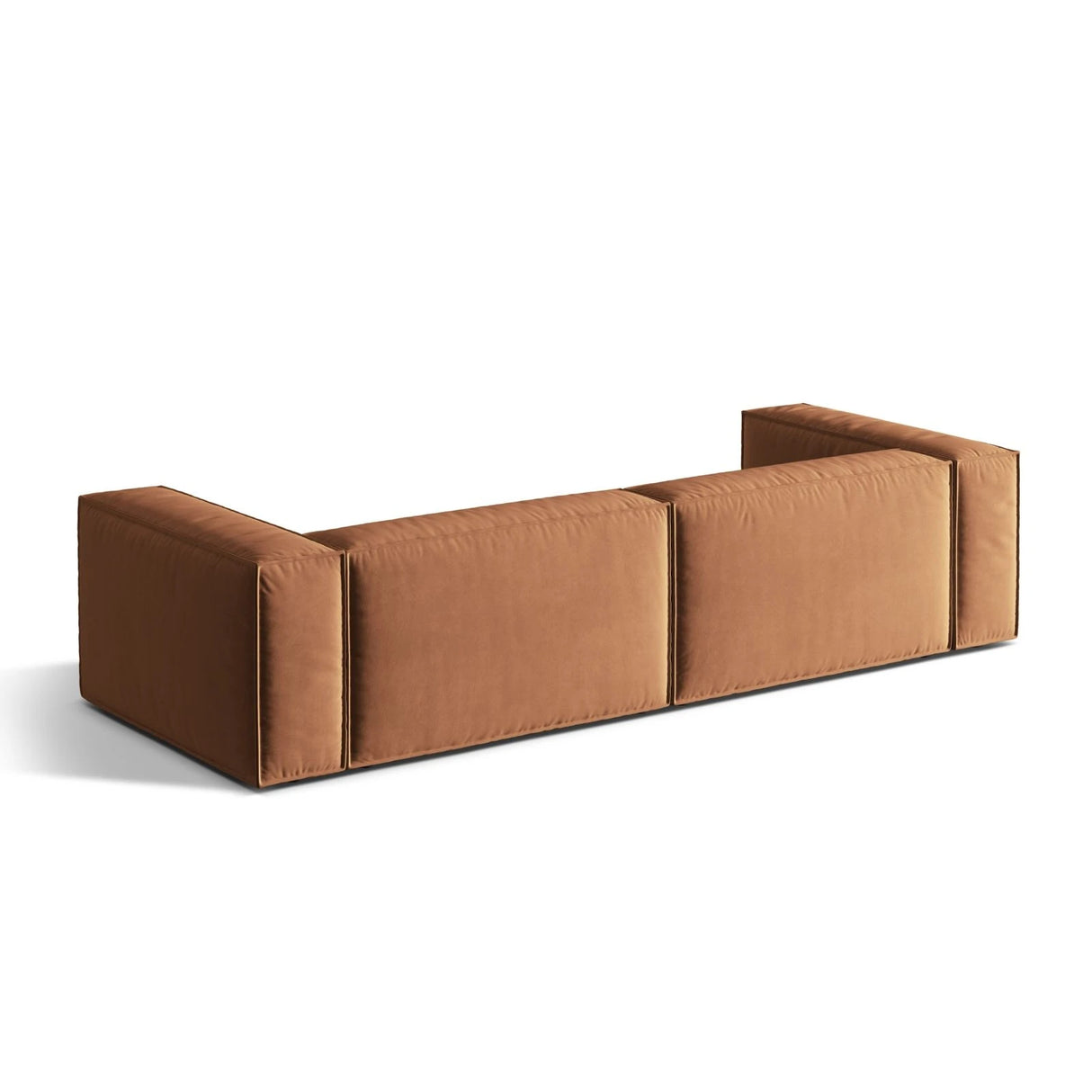 Nuria 5-Sitzer Sofa mit Bezug aus Samt (ParTej) in Honey, 110x290 cm – Bild 4