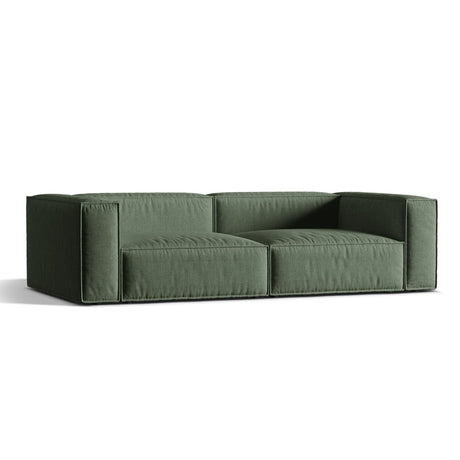 Nuria 5-Sitzer Sofa mit Bezug aus Strukturierter Stoff (Lib12) in Moss Green, 110x290 cm – Bild 3