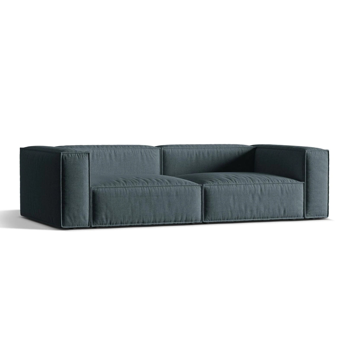 Nuria 5-Sitzer Sofa mit Bezug aus Strukturierter Stoff (Lib13) in Deep Petrol, 110x290 cm – Bild 3