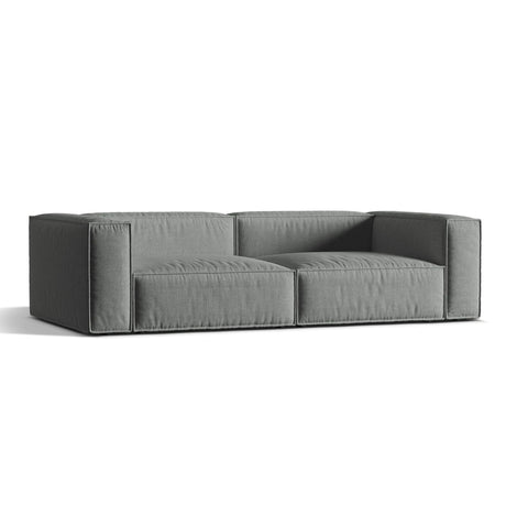 Nuria 5-Sitzer Sofa mit Bezug aus Strukturierter Stoff (Lib20) in Grau, 110x290 cm – Bild 3