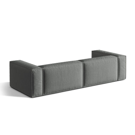 Nuria 5-Sitzer Sofa mit Bezug aus Strukturierter Stoff (Lib20) in Grau, 110x290 cm – Bild 4