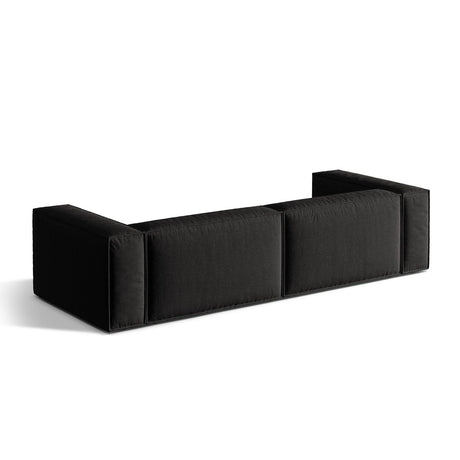 Nuria 5-Sitzer Sofa mit Bezug aus Strukturierter Stoff (Lib22) in Schwarz, 110x290 cm – Bild 4