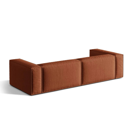 Nuria 5-Sitzer Sofa mit Bezug aus Strukturierter Stoff (Lib9) in Ziegel, 110x290 cm – Bild 4