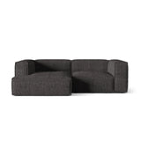 Nuria Ecksofa Links, mit Bezug aus Boucle (MoAn) in Anthrazit, 147x252 cm – Bild 1