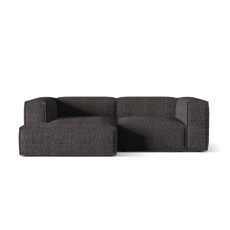 Nuria Ecksofa Links, mit Bezug aus Boucle (MoAn) in Anthrazit, 147x252 cm – Bild 1