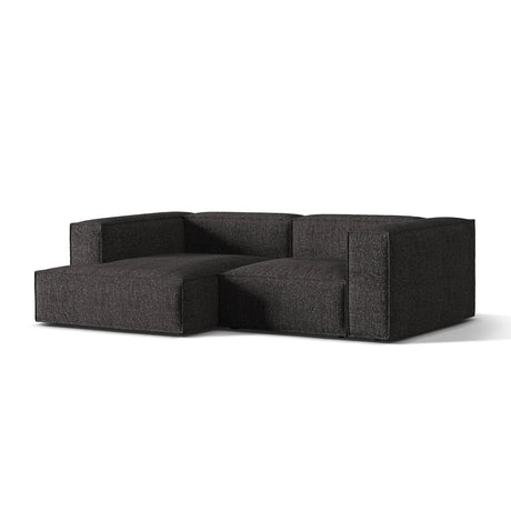 Nuria Ecksofa Links, mit Bezug aus Boucle (MoAn) in Anthrazit, 147x252 cm – Bild 3