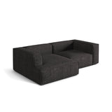 Nuria Ecksofa Links, mit Bezug aus Boucle (MoAn) in Anthrazit, 147x252 cm – Bild 4