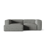 Nuria Ecksofa Links, mit Bezug aus Boucle (MoGra) in Graphit, 147x252 cm – Bild 1