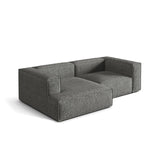 Nuria Ecksofa Links, mit Bezug aus Boucle (MoGra) in Graphit, 147x252 cm – Bild 4