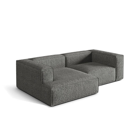 Nuria Ecksofa Links, mit Bezug aus Boucle (MoGra) in Graphit, 147x252 cm – Bild 4