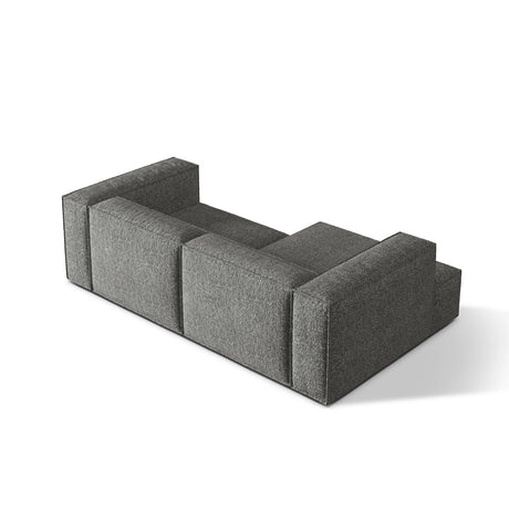 Nuria Ecksofa Links, mit Bezug aus Boucle (MoGra) in Graphit, 147x252 cm – Bild 5