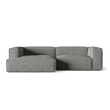 Nuria Ecksofa Links, mit Bezug aus Boucle (MoGra) in Graphit, 147x292 cm – Bild 1
