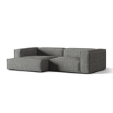 Nuria Ecksofa Links, mit Bezug aus Boucle (MoGra) in Graphit, 147x292 cm – Bild 3