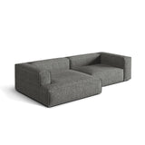 Nuria Ecksofa Links, mit Bezug aus Boucle (MoGra) in Graphit, 147x292 cm – Bild 4