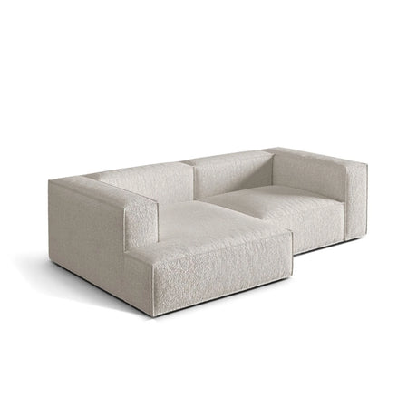 Nuria Ecksofa Links, mit Bezug aus Boucle (MonPea) in Grey Beige Melange, 147x252 cm – Bild 4