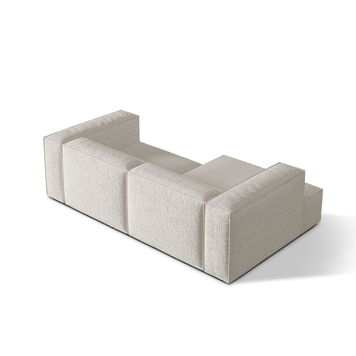 Nuria Ecksofa Links, mit Bezug aus Boucle (MonPea) in Grey Beige Melange, 147x252 cm – Bild 5