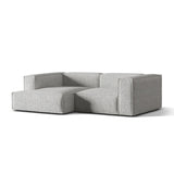 Nuria Ecksofa Links, mit Bezug aus Boucle (MonSil) in Silber, 147x252 cm – Bild 3