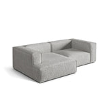 Nuria Ecksofa Links, mit Bezug aus Boucle (MonSil) in Silber, 147x252 cm – Bild 4