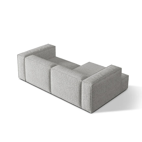 Nuria Ecksofa Links, mit Bezug aus Boucle (MonSil) in Silber, 147x252 cm – Bild 5