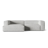 Nuria Ecksofa Links, mit Bezug aus Boucle (MonSil) in Silber, 147x292 cm – Bild 1