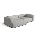 Nuria Ecksofa Links, mit Bezug aus Boucle (MonSil) in Silber, 147x292 cm – Bild 4