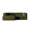 Nuria Ecksofa Links, mit Bezug aus Samt (ParFor) in Moss Green Melange, 147x252 cm – Bild 1
