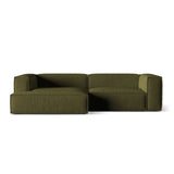 Nuria Ecksofa Links, mit Bezug aus Samt (ParFor) in Moss Green Melange, 147x292 cm – Bild 1