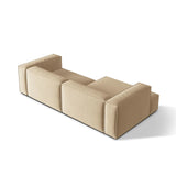 Nuria Ecksofa Links, mit Bezug aus Samt (PariBei) in Nude, 147x292 cm – Bild 5