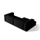 Nuria Ecksofa Links, mit Bezug aus Samt (PariBla) in Schwarz, 147x292 cm – Bild 5