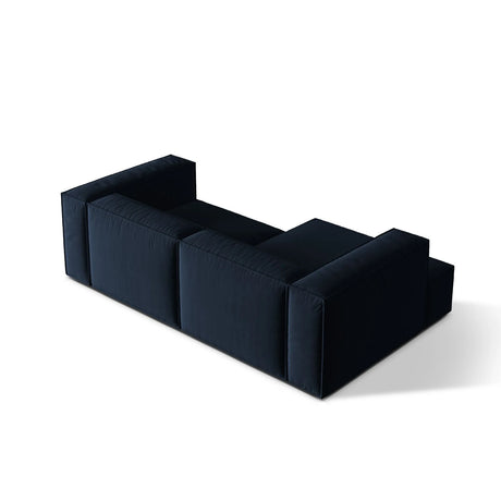 Nuria Ecksofa Links, mit Bezug aus Samt (PariDB) in Dunkelblau, 147x252 cm – Bild 5