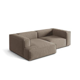 Nuria Ecksofa Links, mit Bezug aus Samt (PariKha) in Concrete, 147x252 cm – Bild 4