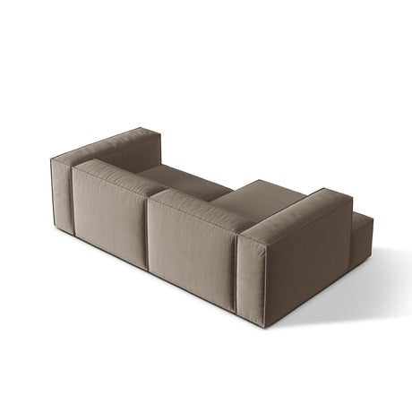 Nuria Ecksofa Links, mit Bezug aus Samt (PariKha) in Concrete, 147x252 cm – Bild 5