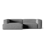 Nuria Ecksofa Links, mit Bezug aus Samt (PariSte) in Grau, 147x292 cm – Bild 1