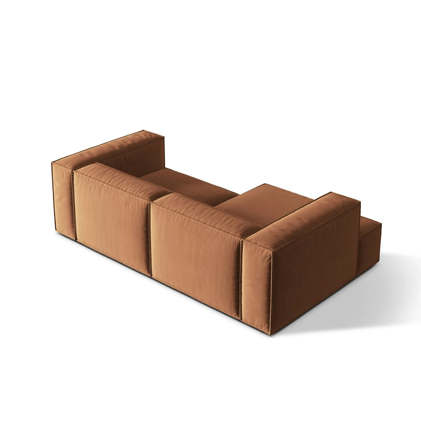 Nuria Ecksofa Links, mit Bezug aus Samt (ParTej) in Honey, 147x252 cm – Bild 5