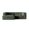 Nuria Ecksofa Links, mit Bezug aus Strukturierter Stoff (Lib12) in Moss Green, 147x252 cm – Bild 1